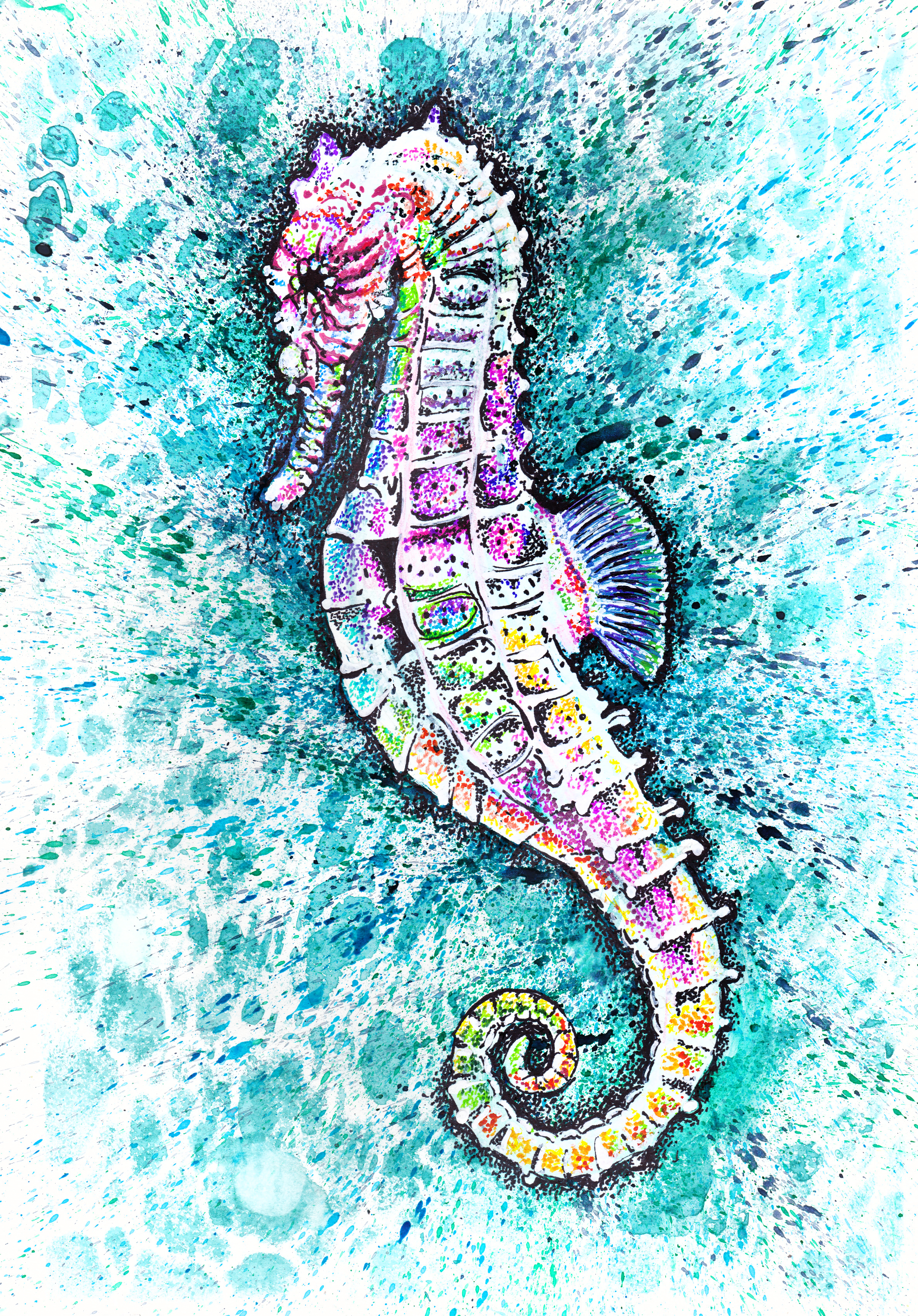 rainbow-seahorse